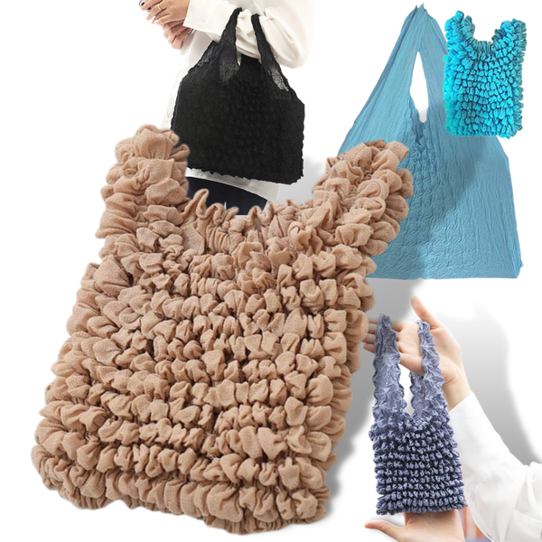 Pleated Stretch Shopping Bag