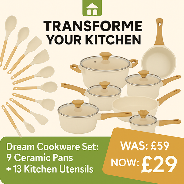 🔥 Full Kitchen Set: 9 Pots + 13 Free Utensils – Limited Stock!